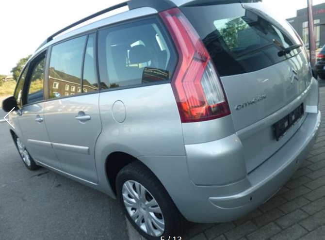 Left hand drive CITROEN C4 GRAND PICASSO 1.6 HDI DYNAMIC